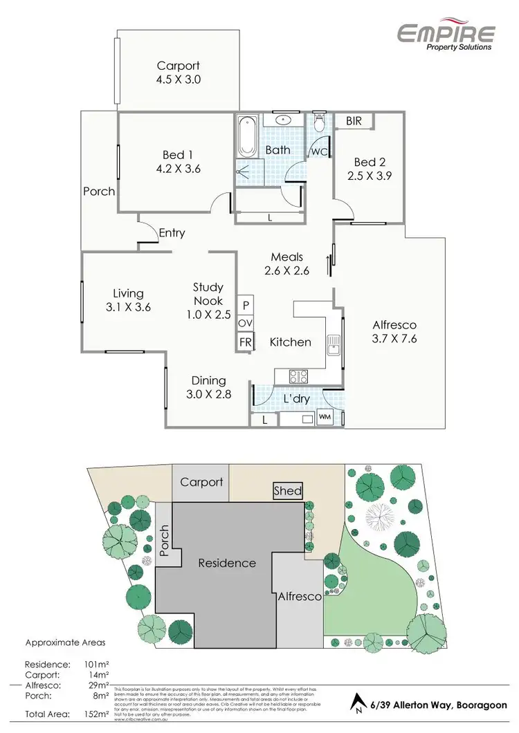 Floorplan of Homely villa listing, 6/39 Allerton Way, Booragoon WA 6154