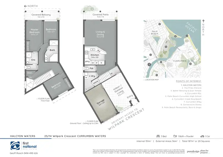 Floorplan of Homely townhouse listing, 23/14 Wilpark Crescent, Currumbin Waters QLD 4223