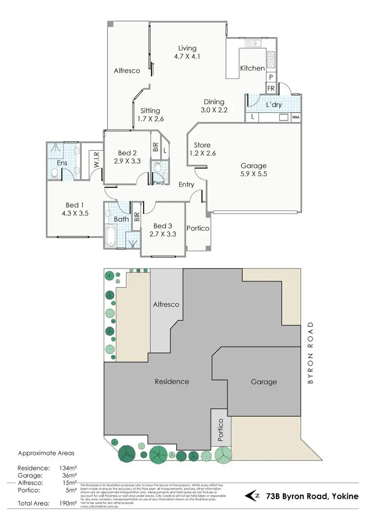 Floorplan of Homely villa listing, 73B Byron Road, Yokine WA 6060
