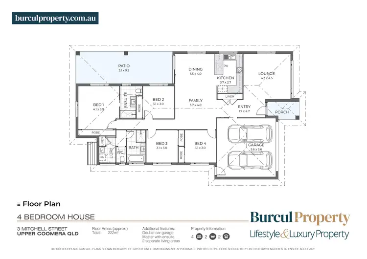 Floorplan of Homely house listing, 3 Mitchell Street, Upper Coomera QLD 4209
