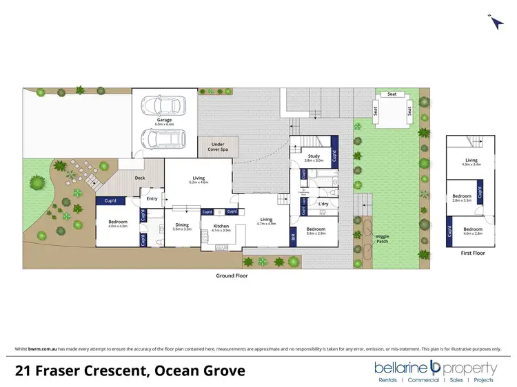 Floorplan of Homely house listing, 21 Fraser Crescent, Ocean Grove VIC 3226