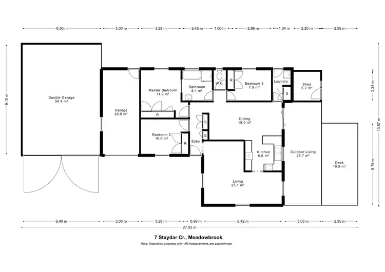 Floorplan of Homely house listing, 7 Staydar Crescent, Meadowbrook QLD 4131