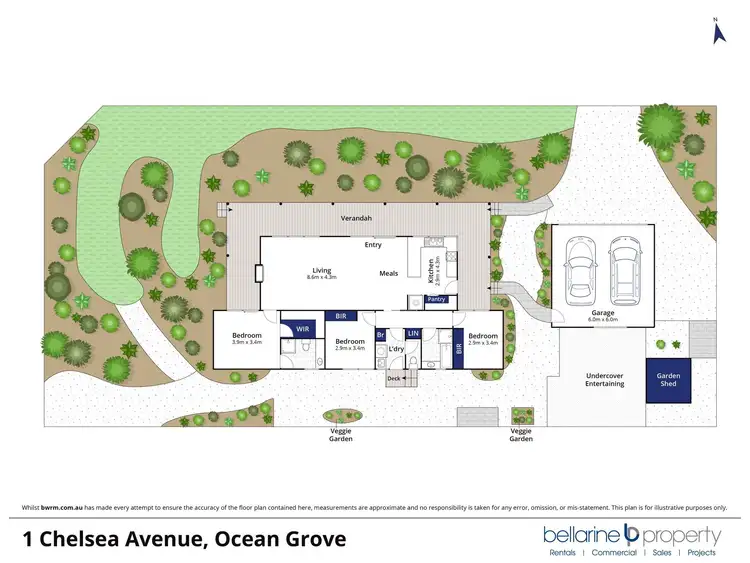 Floorplan of Homely house listing, 1 Chelsea Avenue, Ocean Grove VIC 3226