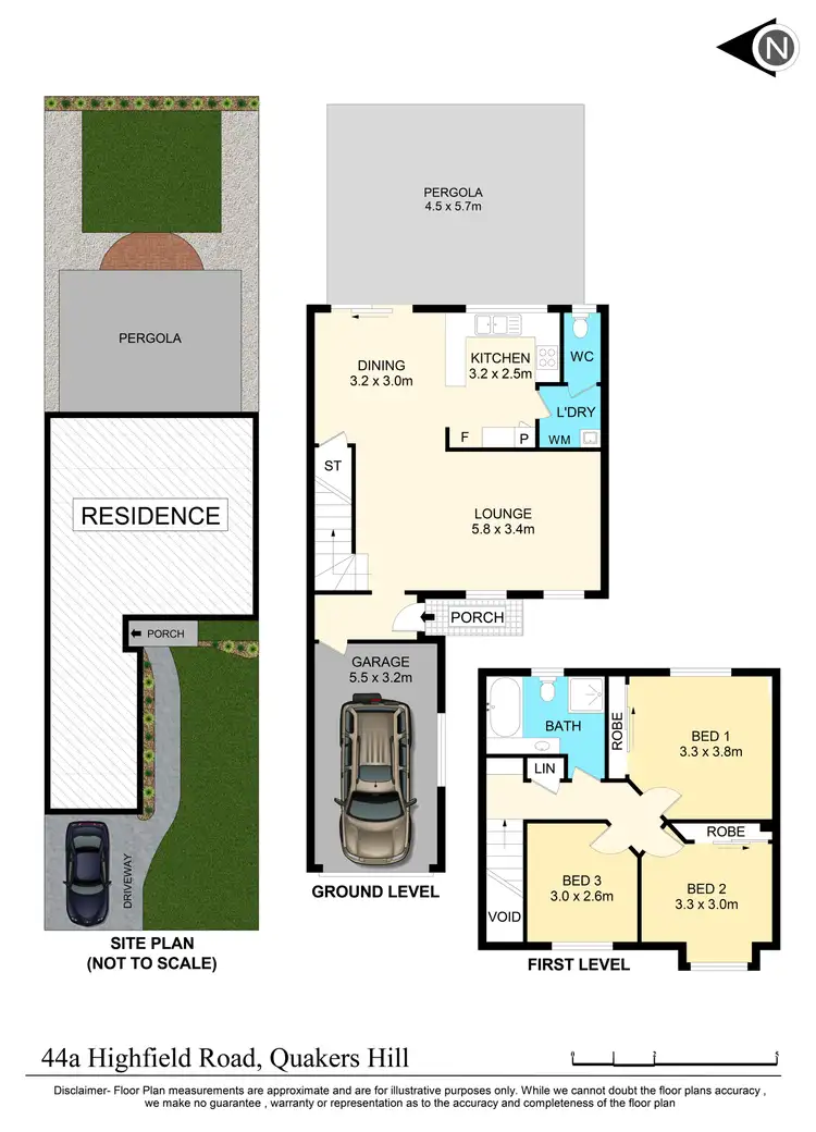 Floorplan of Homely townhouse listing, 44a Highfield Road, Quakers Hill NSW 2763