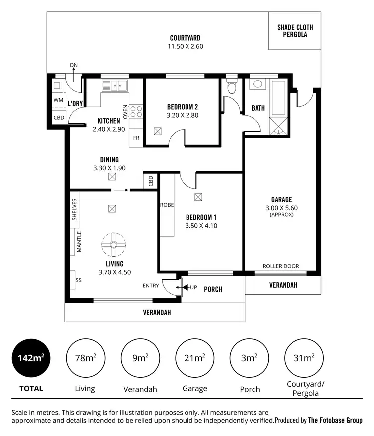 Floorplan of Homely unit listing, 2/37 Eton Road, Somerton Park SA 5044
