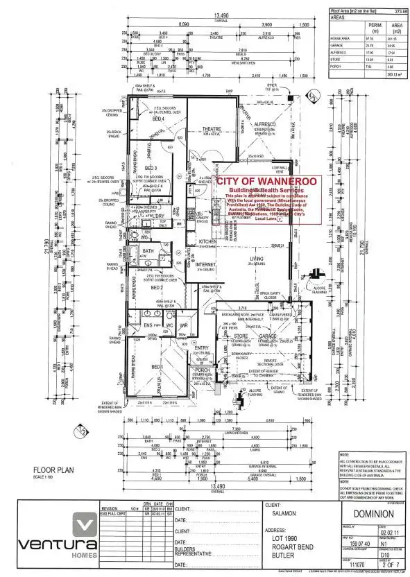 Floorplan of Homely house listing, 12 Rogart Bend, Butler WA 6036