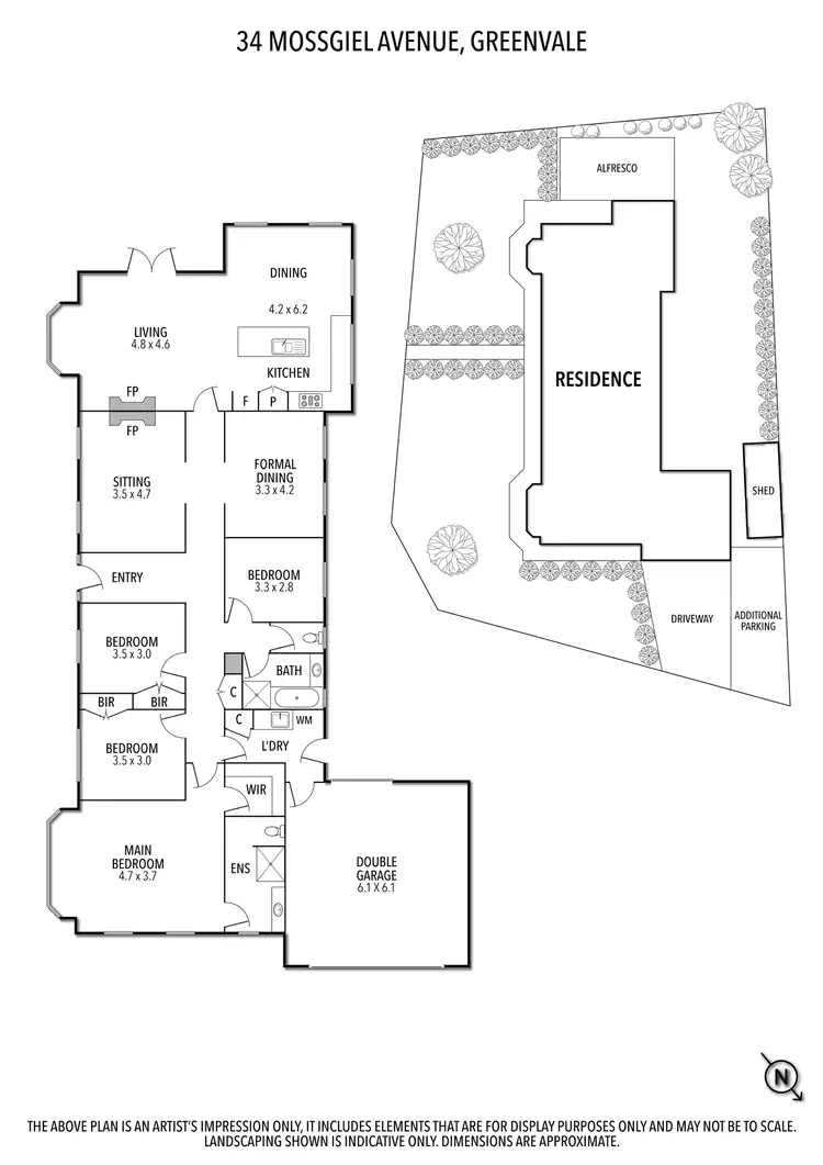 Floorplan of Homely house listing, 34 Mossgiel Avenue, Greenvale VIC 3059