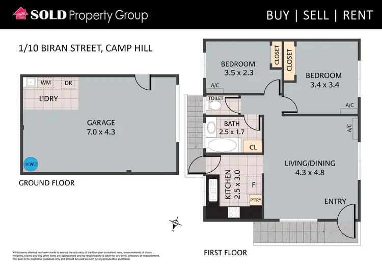 Floorplan of Homely unit listing, 1/10 Biran Street, Camp Hill QLD 4152