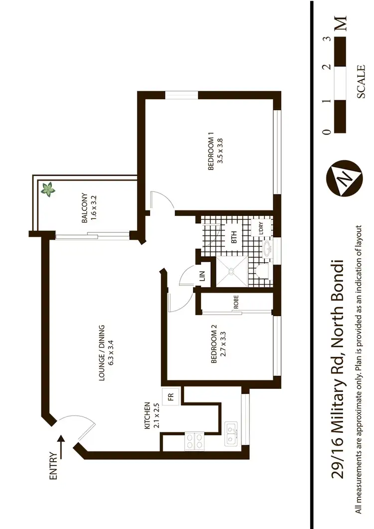 Floorplan of Homely apartment listing, 29/16 Military Road, North Bondi NSW 2026