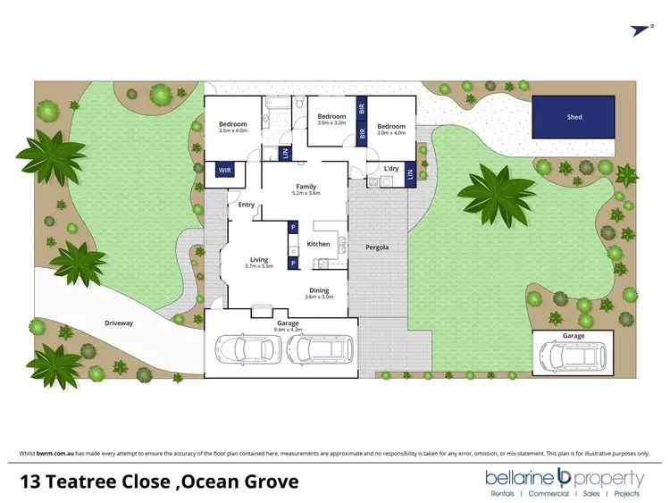 Floorplan of Homely house listing, 13 Teatree Close, Ocean Grove VIC 3226