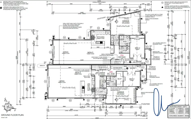 Floorplan of Homely townhouse listing, 21B Hughes Street, Braybrook VIC 3019