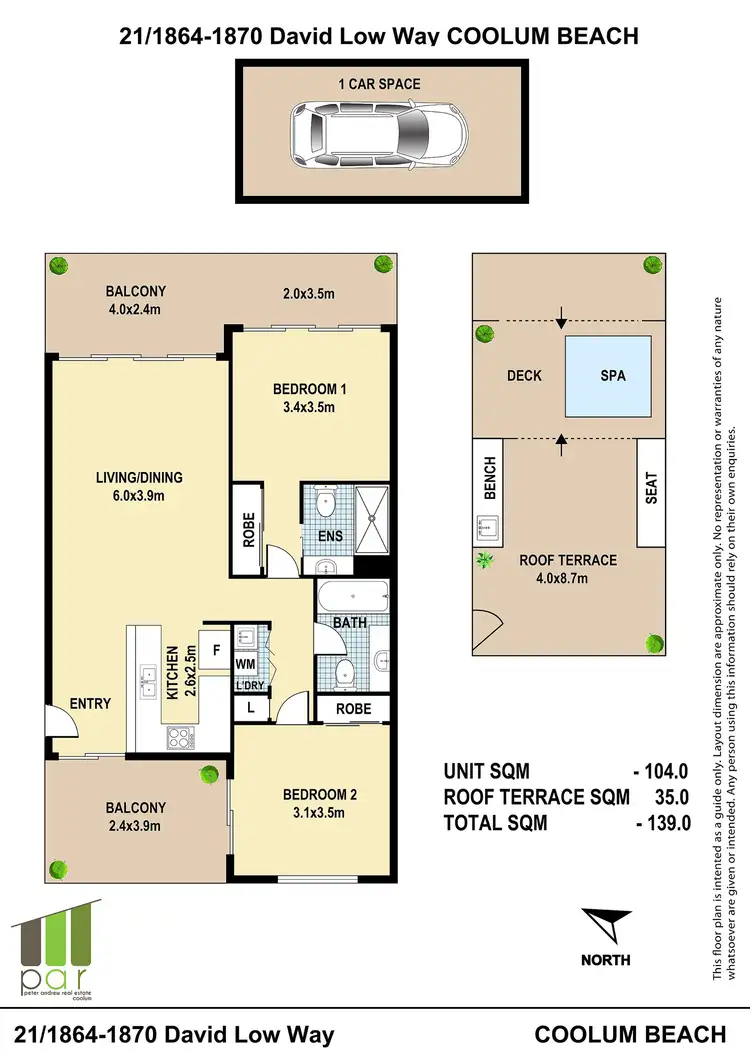 Floorplan of Homely unit listing, 21/1864-1870 David Low Way, Coolum Beach QLD 4573