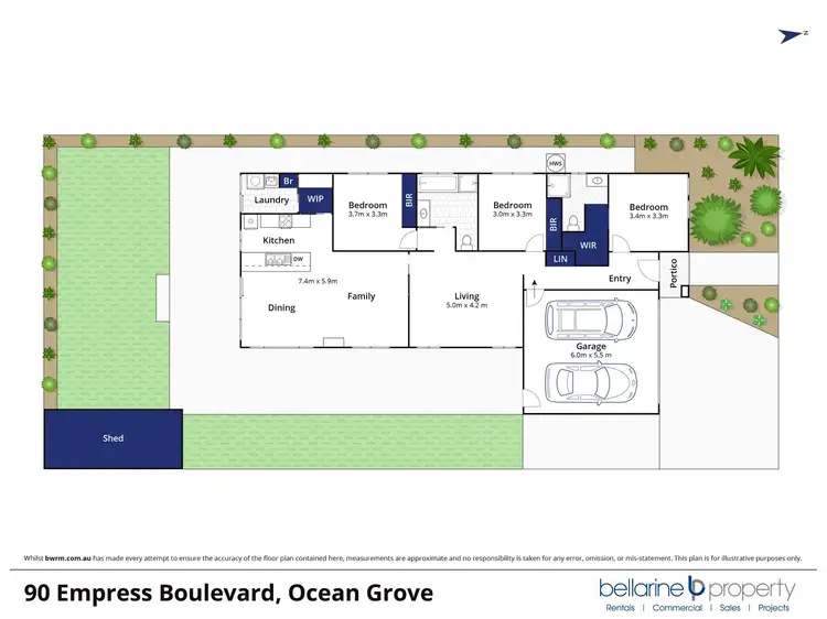 Floorplan of Homely house listing, 90 Empress Boulevard, Ocean Grove VIC 3226