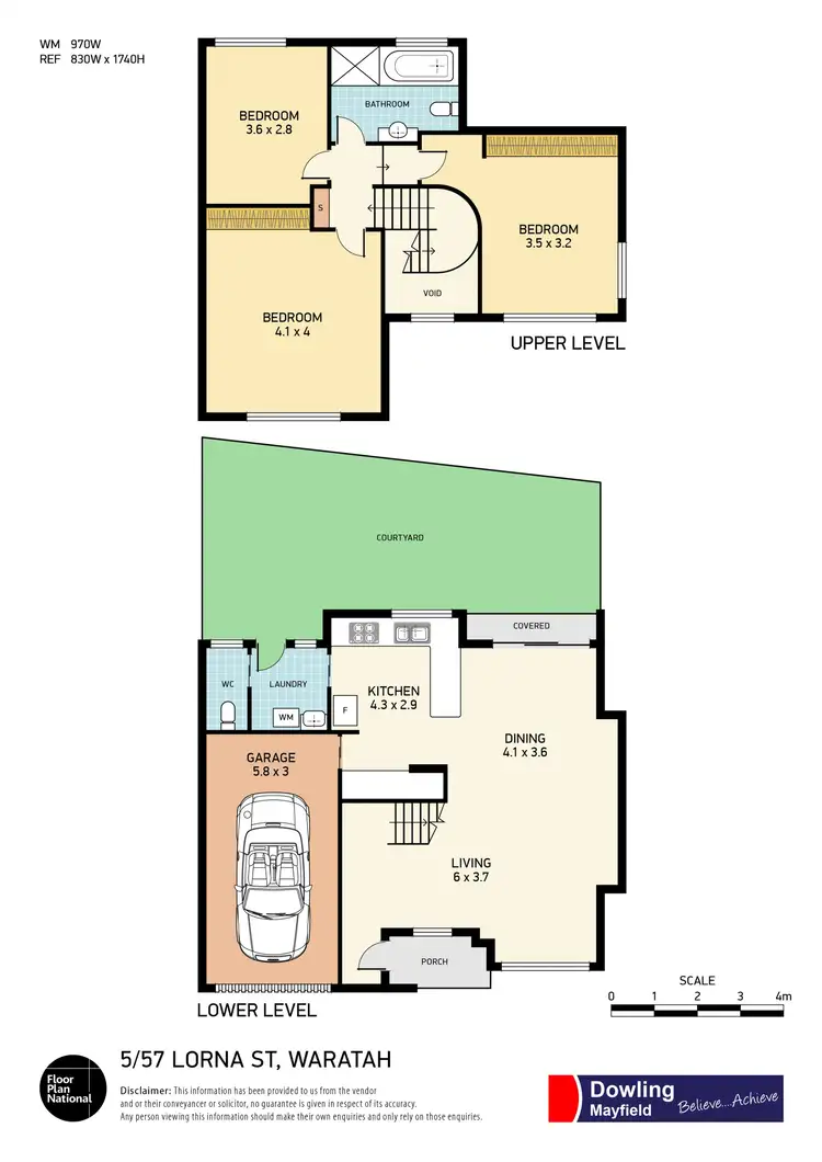Floorplan of Homely townhouse listing, 5/57 Lorna Street, Waratah NSW 2298