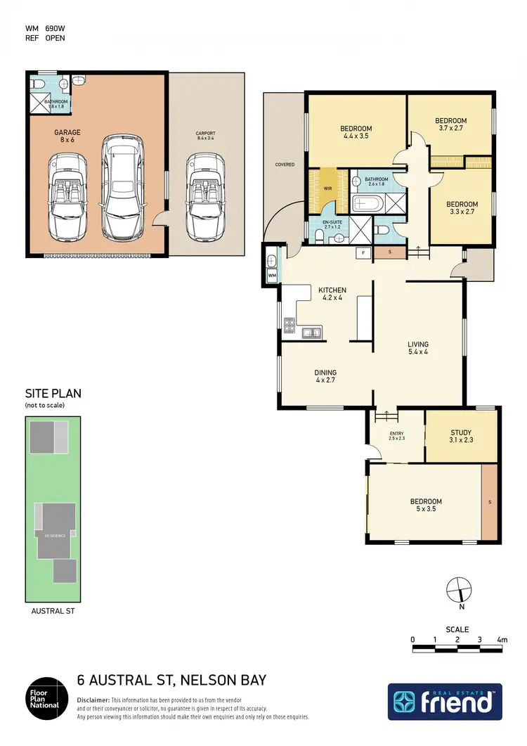 Floorplan of Homely house listing, 6 Austral Street, Nelson Bay NSW 2315