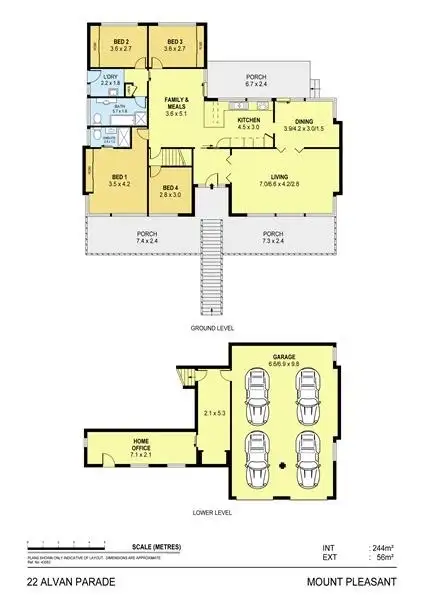 Floorplan of Homely house listing, 22-24 Alvan Parade, Mount Pleasant NSW 2519