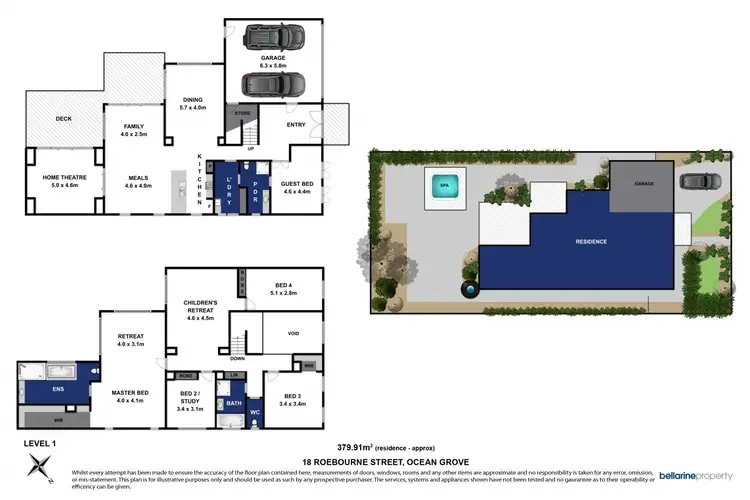Floorplan of Homely house listing, 18 Roebourne Street, Ocean Grove VIC 3226
