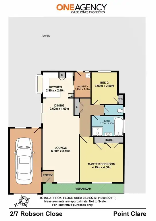 Floorplan of Homely unit listing, 2/7 Robson Close, Point Clare NSW 2250