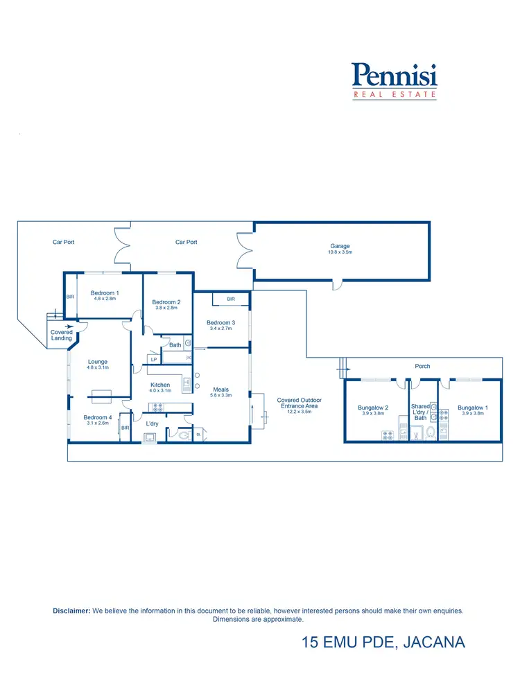 Floorplan of Homely house listing, 15 Emu Parade, Jacana VIC 3047
