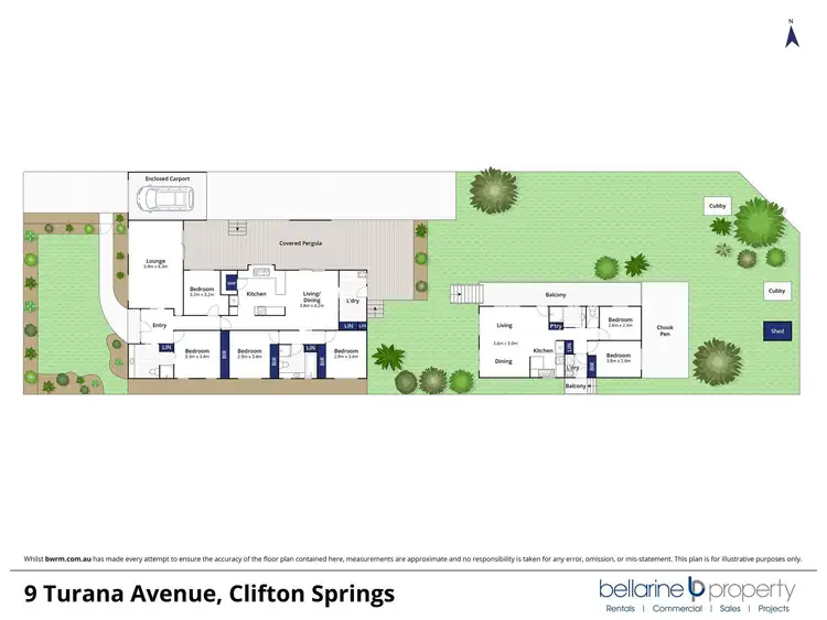 Floorplan of Homely house listing, 9 Turana Avenue, Clifton Springs VIC 3222