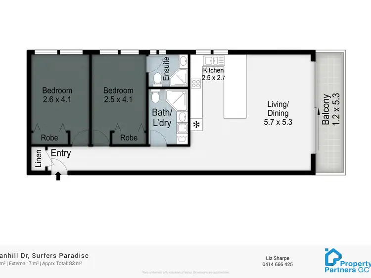 Floorplan of Homely unit listing, 8/26 Stanhill Drive, Chevron Island QLD 4217