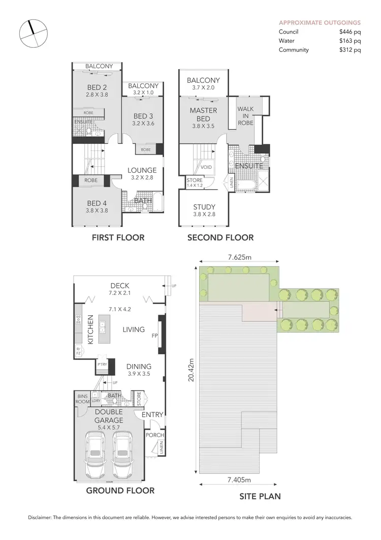 Floorplan of Homely townhouse listing, 42 Fairway Circuit, Strathfield NSW 2135