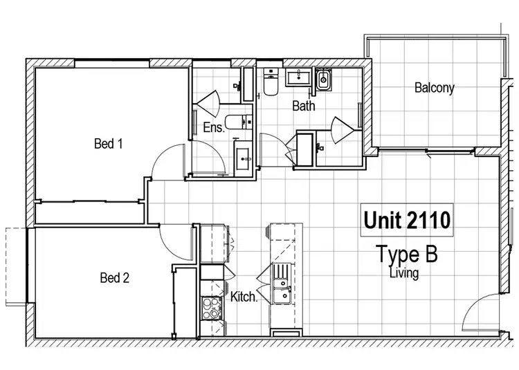 Floorplan of Homely apartment listing, 2110/132 Osborne Road, Mitchelton QLD 4053