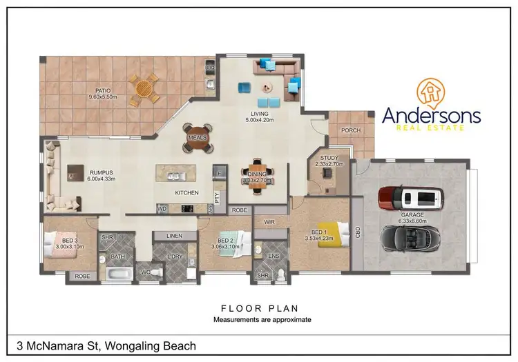 Floorplan of Homely house listing, 3 Mcnamara Street, Wongaling Beach QLD 4852