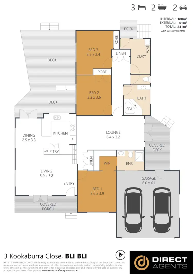 Floorplan of Homely house listing, 3 Kookaburra Close, Bli Bli QLD 4560