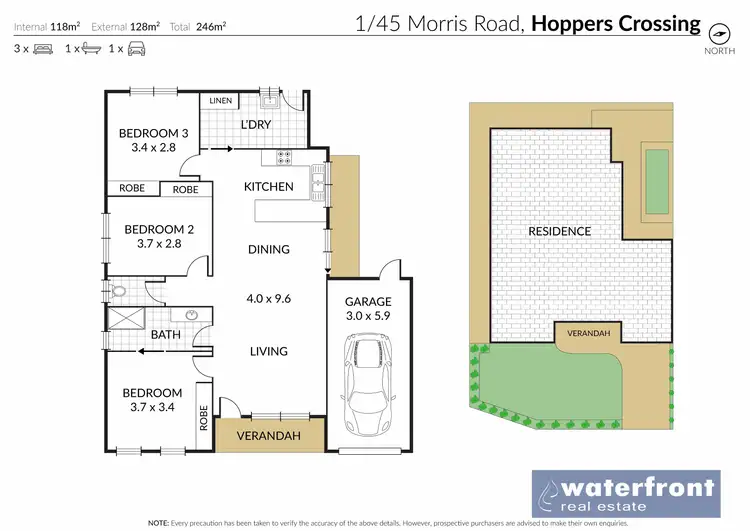 Floorplan of Homely house listing, 1/45 Morris Road, Hoppers Crossing VIC 3029