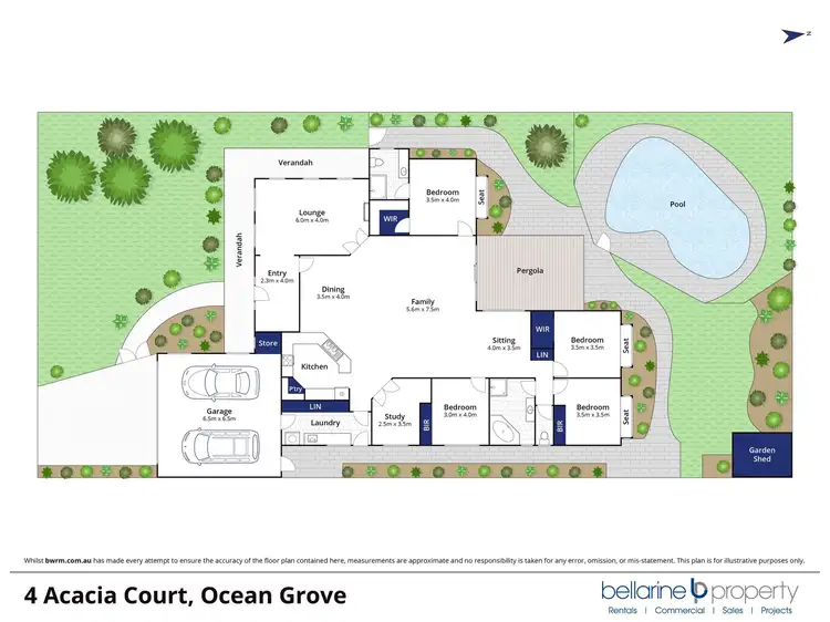 Floorplan of Homely house listing, 4 Acacia Court, Ocean Grove VIC 3226
