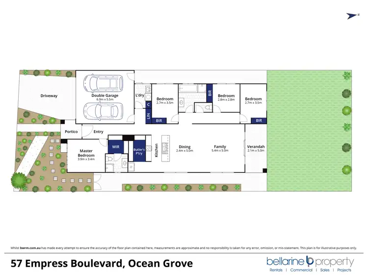 Floorplan of Homely house listing, 57 Empress Boulevard, Ocean Grove VIC 3226