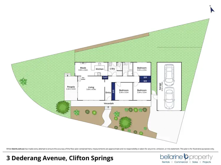 Floorplan of Homely house listing, 3 Dederang Avenue, Clifton Springs VIC 3222