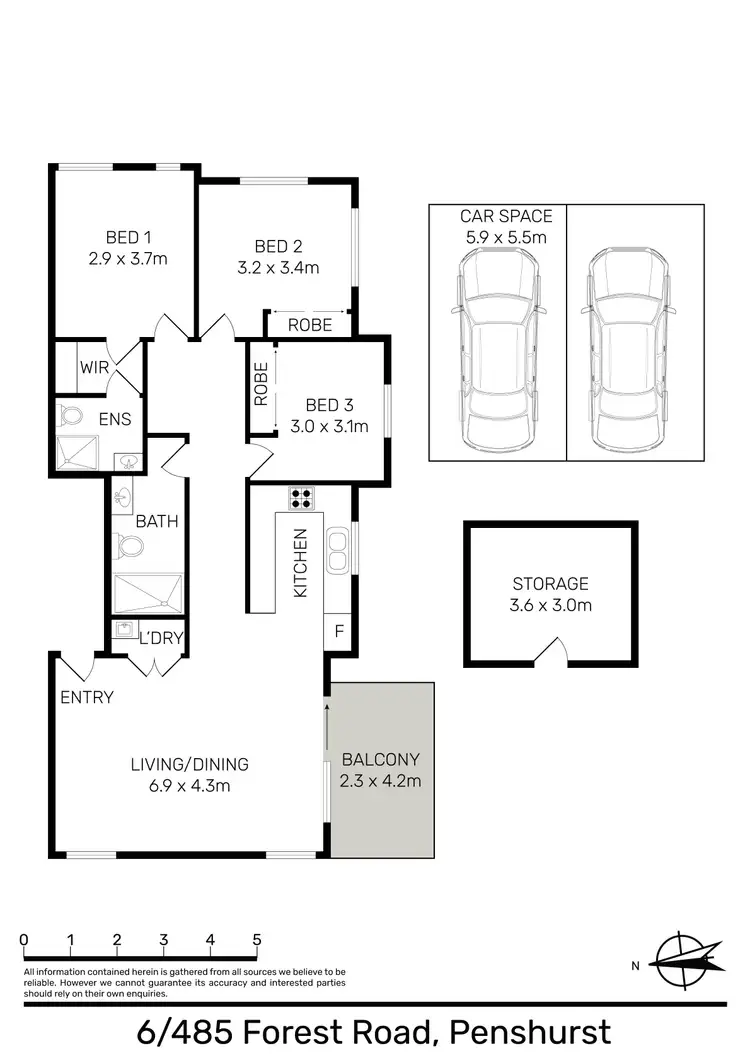 Floorplan of Homely apartment listing, 6/485-487 Forest Road, Penshurst NSW 2222