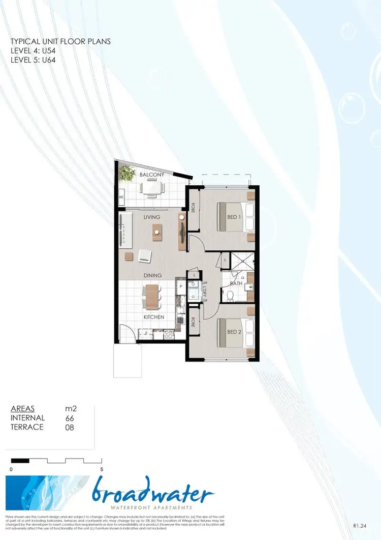 Floorplan of Homely apartment listing, 54/101 Birtinya Boulevard, Birtinya QLD 4575