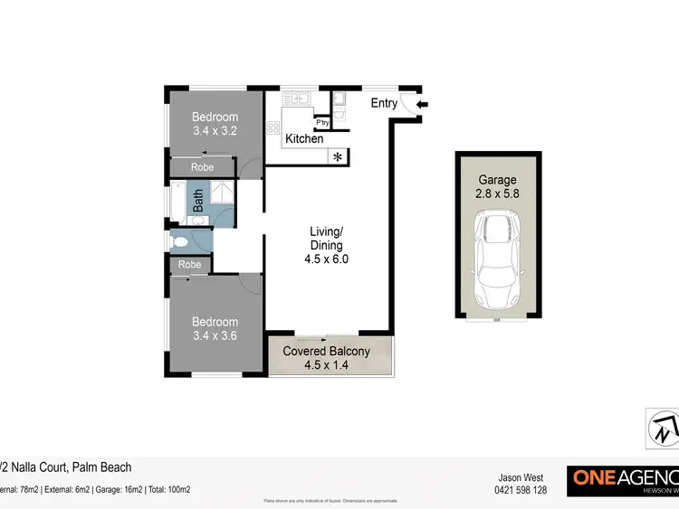 Floorplan of Homely apartment listing, 4/2 Nalla Court, Palm Beach QLD 4221
