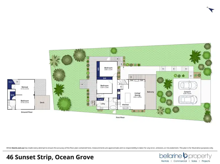 Floorplan of Homely house listing, 46 Sunset Strip, Ocean Grove VIC 3226
