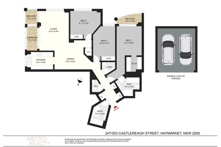 Floorplan of Homely apartment listing, 247/303 Castlereagh St, Haymarket NSW 2000