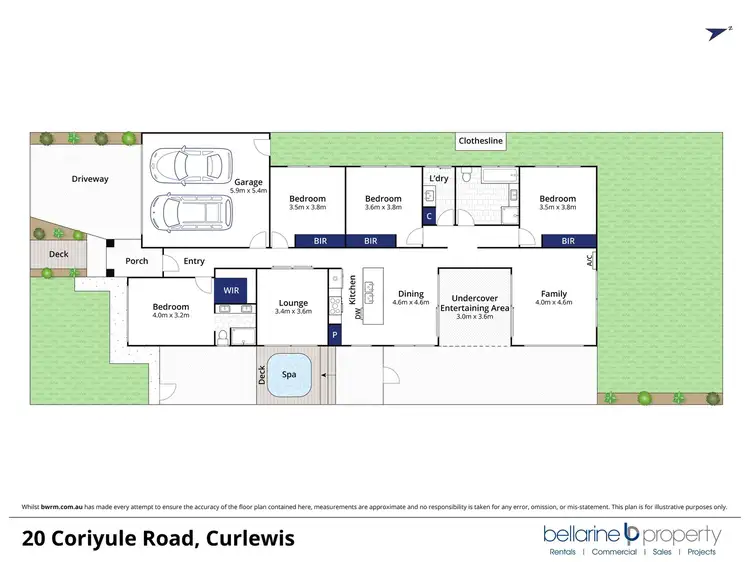 Floorplan of Homely house listing, 20 Coriyule Road, Curlewis VIC 3222