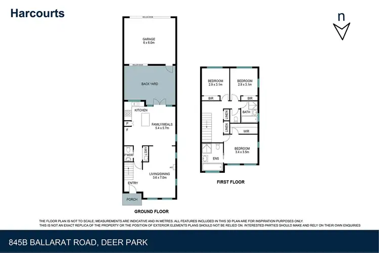 Floorplan of Homely townhouse listing, 845B Ballarat Road, Deer Park VIC 3023