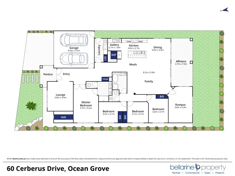 Floorplan of Homely house listing, 60 Cerberus Drive, Ocean Grove VIC 3226