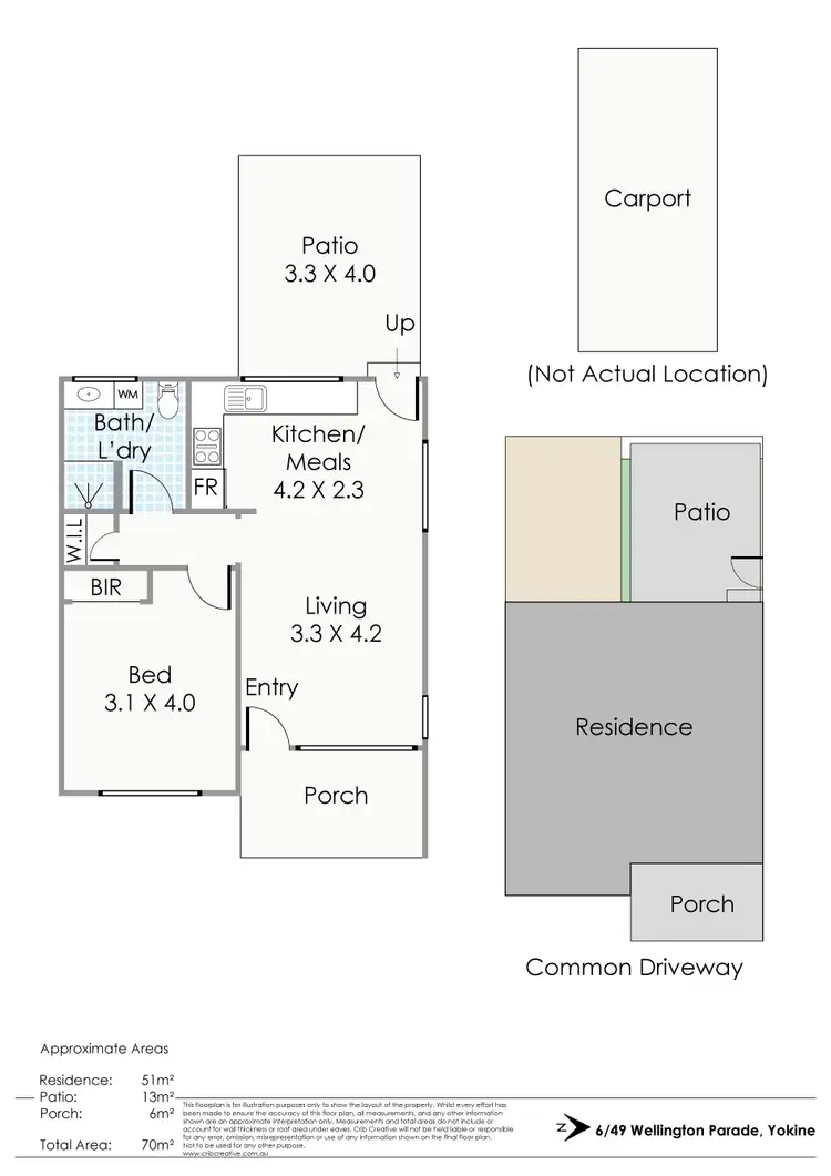 Floorplan of Homely villa listing, 6/49 Wellington Parade, Yokine WA 6060