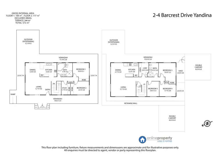 Floorplan of Homely rural property listing, 2 Barcrest Drive, Yandina QLD 4561