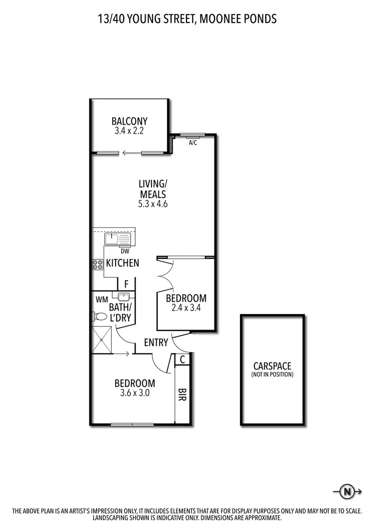 Floorplan of Homely apartment listing, 13/40 Young Street, Moonee Ponds VIC 3039