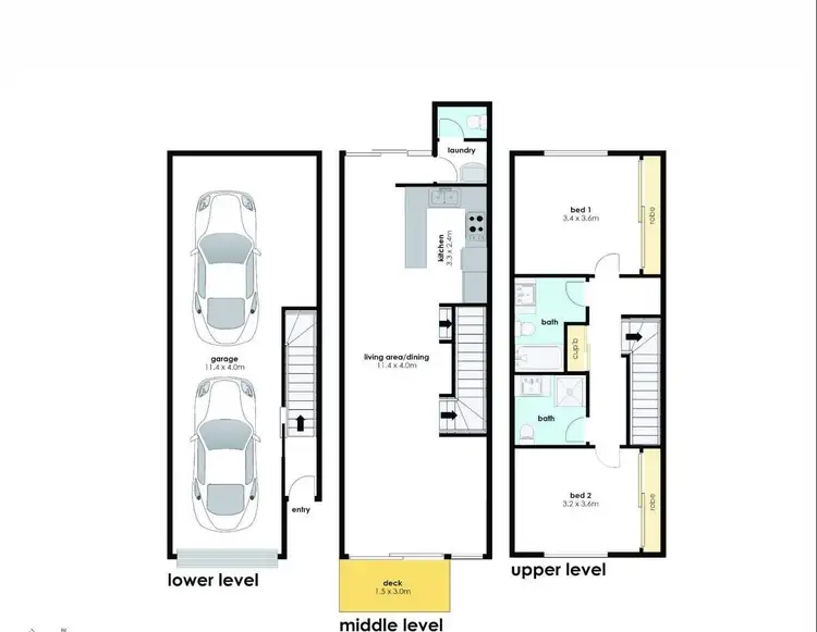 Floorplan of Homely townhouse listing, 75/30 Taylor Place, Mackenzie QLD 4156