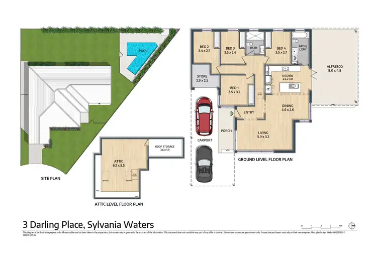 Floorplan of Homely house listing, 3 Darling Place, Sylvania Waters NSW 2224