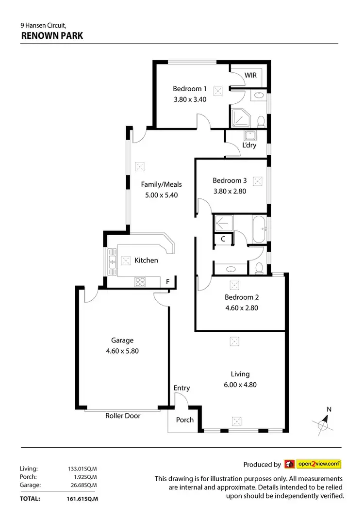 Floorplan of Homely house listing, 9 Hansen Circuit, Renown Park SA 5008