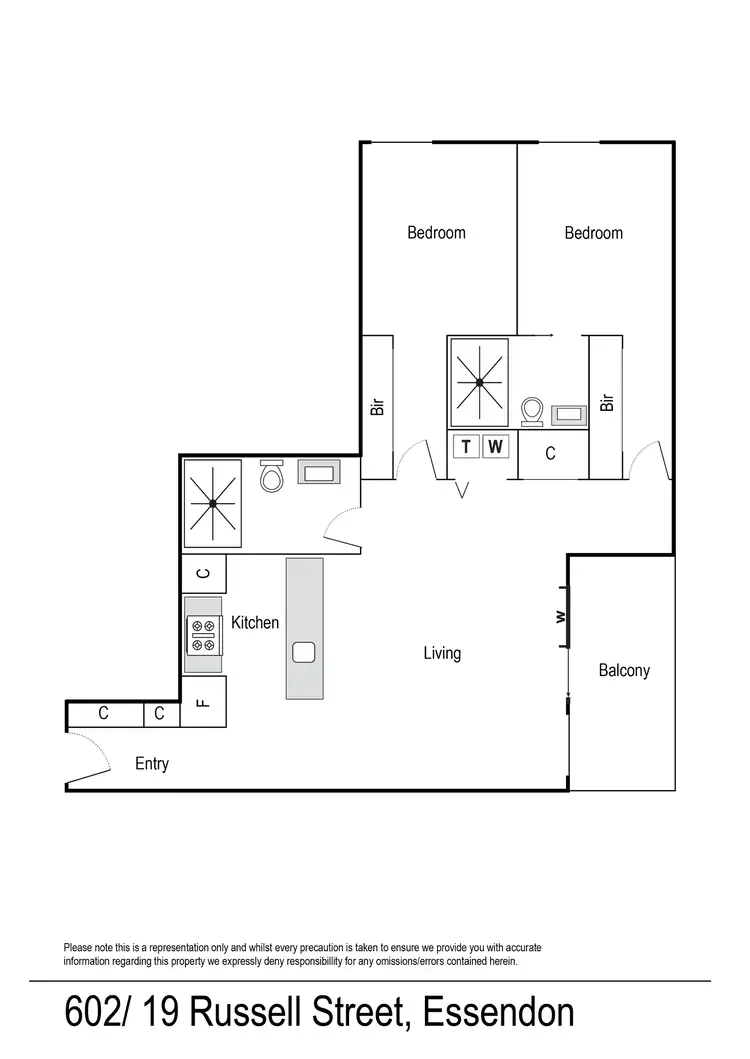 Floorplan of Homely apartment listing, 602/19 Russell Street, Essendon VIC 3040