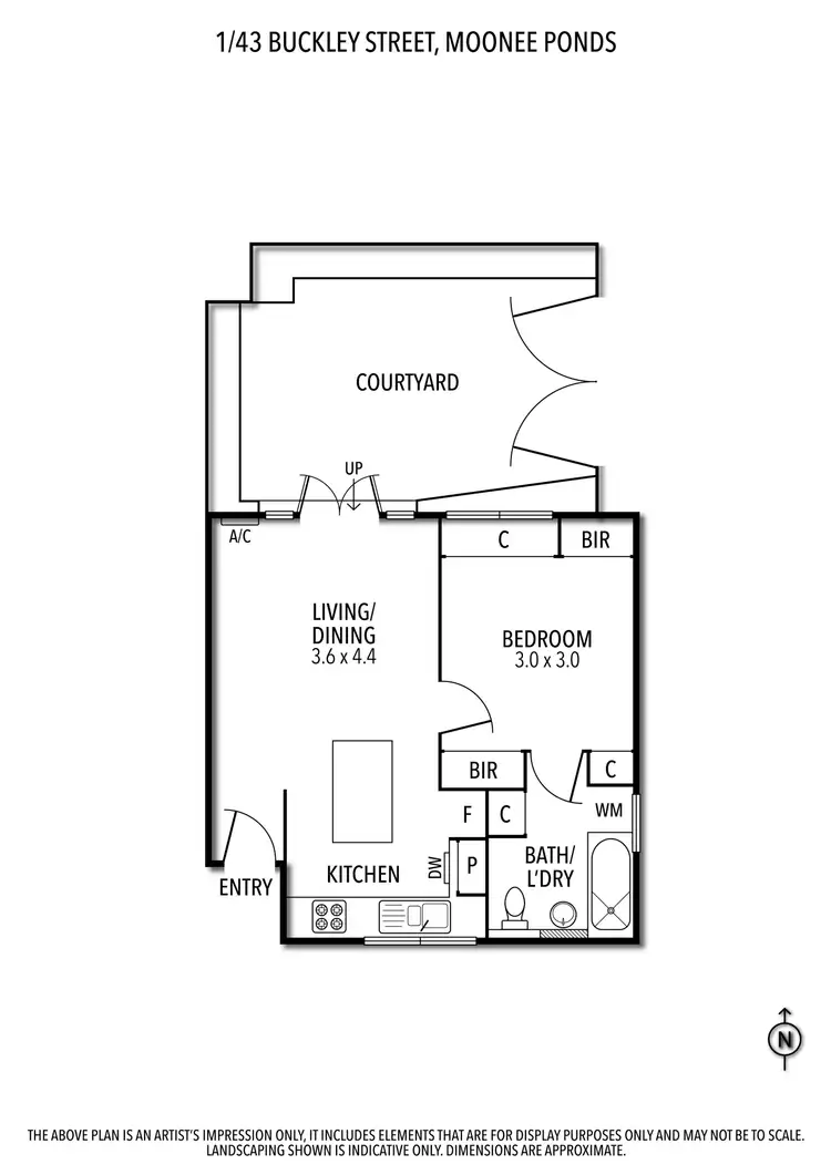 Floorplan of Homely unit listing, 1/43 Buckley Street, Moonee Ponds VIC 3039