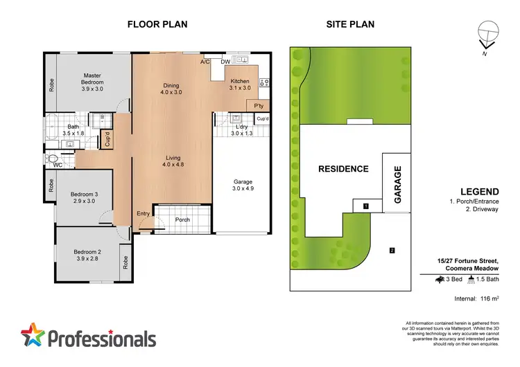 Floorplan of Homely townhouse listing, 15/27 Fortune Street, Coomera QLD 4209